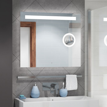 Зеркало с подсветкой и увеличением для ванной комнаты Эльдорадо